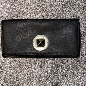 KATE SPADE Kiera Newbury Lane Turnlock Clutch Like New Black unique